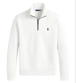 FELPA RALPH LAUREN UOMO , COTONE, CON CERNIERA E COLLETTO , LOGO LATO CUORE