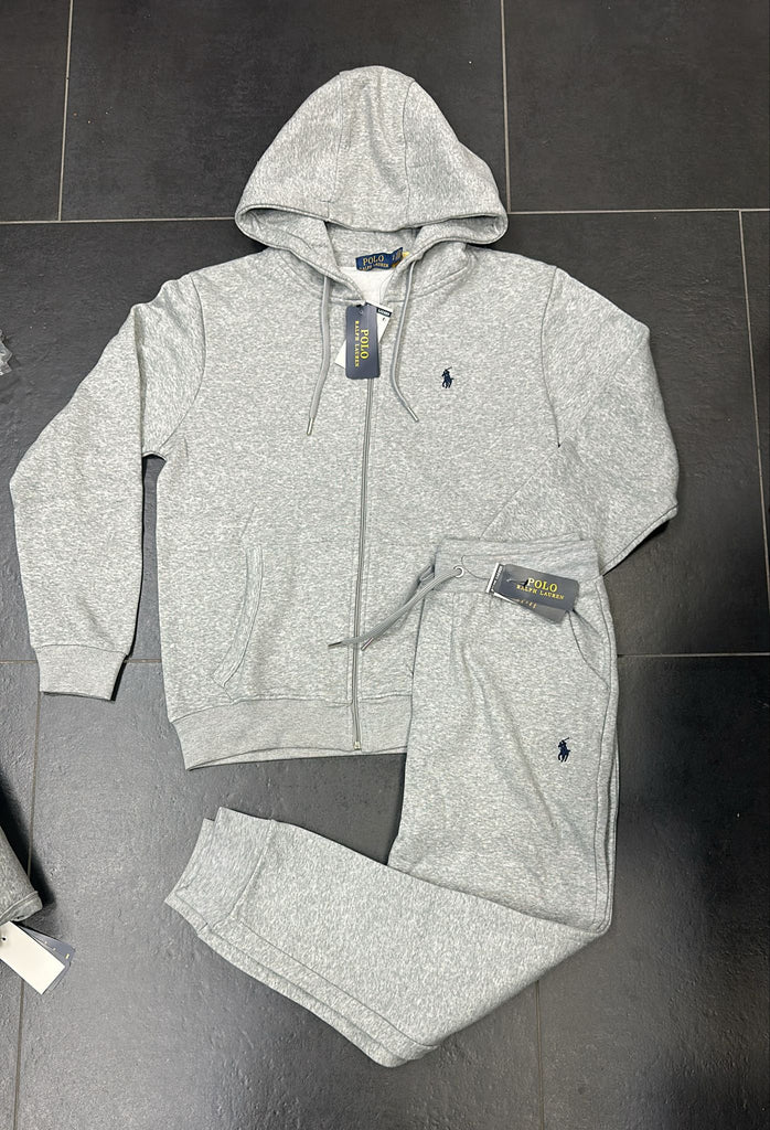 TUTA COMPLETA RALPH LAUREN UOMO , FELPATO , LOGO LATO CUORE CUCITO, ZIP E CAPPUCCIO