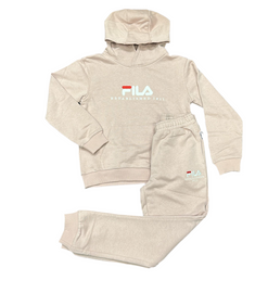 TUTA COMPLETA FILA CON CAPPUCCIO E SCRITTA CENTRALE CUCITO