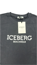 Carica l&#39;immagine nel visualizzatore di Gallery, T-SHIRT ICEBERG CON RIGA BIANCO MANICA E RETRO DECORATO
