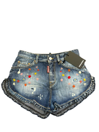 JEANS DSQUARED2 CON FIORI CUCITI COLORATI