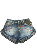 JEANS DSQUARED2 CON FIORI CUCITI COLORATI