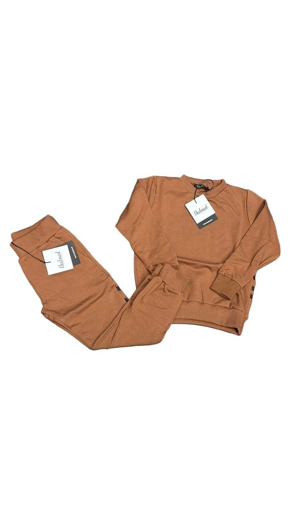 TUTA COMPLETA BUTNOT BAMBINA FELPATA CON SCRITTA LATERALE GIROCOLLO BASIC