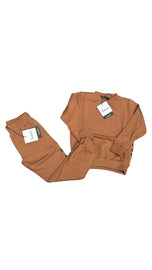 TUTA COMPLETA BUTNOT BAMBINA FELPATA CON SCRITTA LATERALE GIROCOLLO BASIC