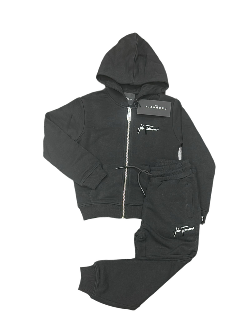 TUTA COMPLETA RICHMOND BIMBO GARZATA CON CAPPUCCIO E ZIP E SCRITTA LATO CUORE