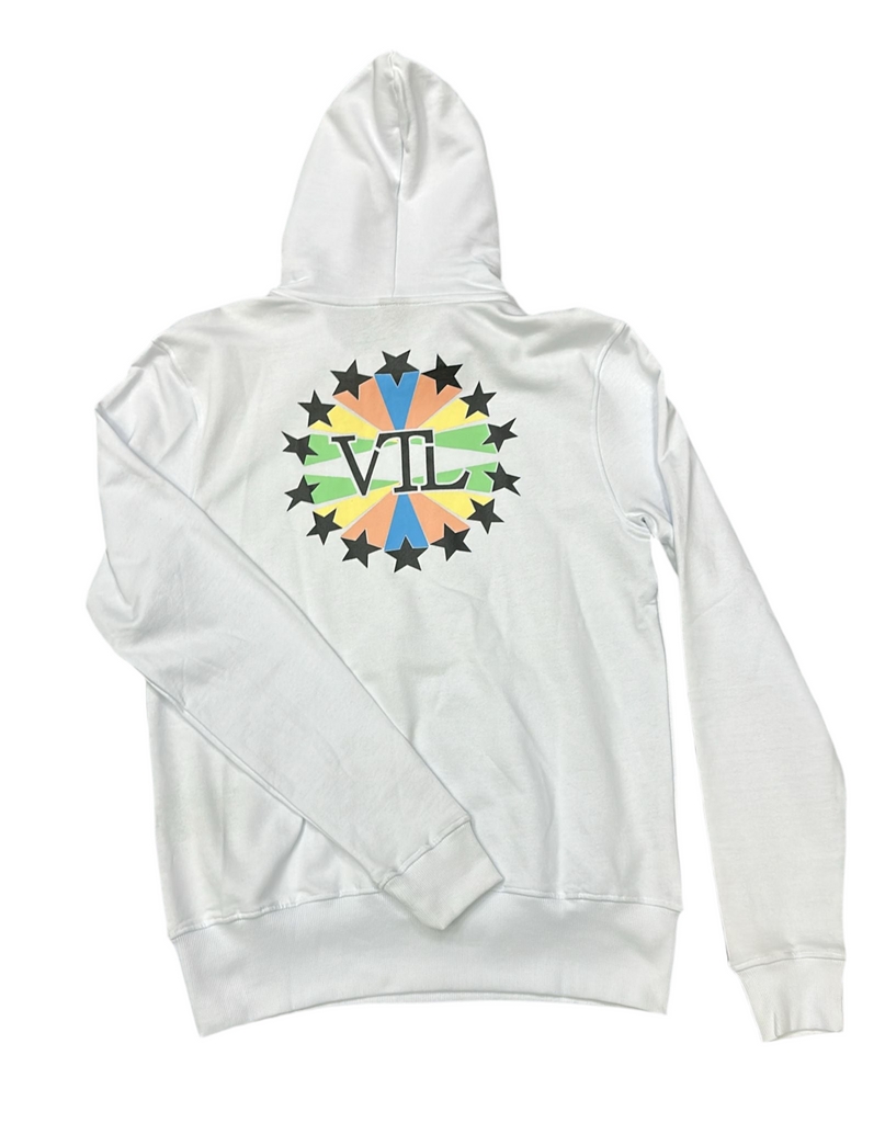 FELPA VTL CON CAPPUCCIO CON LOGO LATERALE CERCHIATO