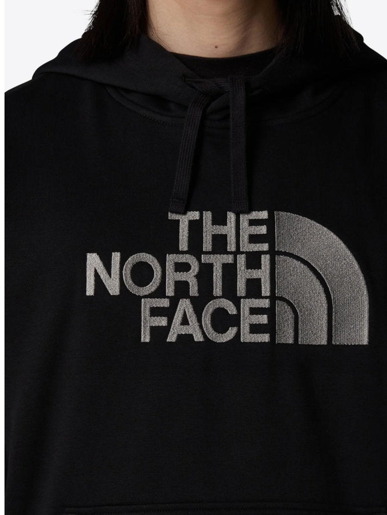 FELPA THE NORTH FACE CON CAPPUCCIO CON SCRITTA VERDE CENTRALE