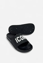 Carica l&#39;immagine nel visualizzatore di Gallery, CIABATTE ICON CON FASCIA E SCRITTA STAMPATA