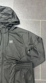 TUTA COMPLETA EA7 UOMO ACETATA CON CAPPUCCIO E LOGO RIQUADRO LATO CUORE