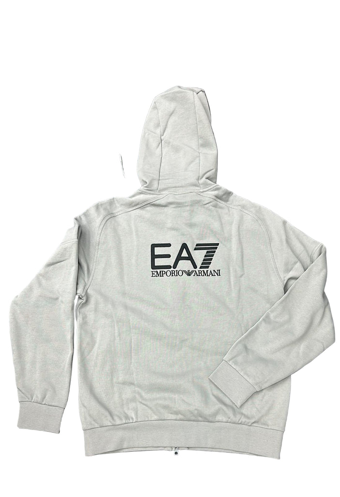 TUTA COMPLETA EA7 UOMO FELPATA CON CAPPUCCIO , LOGO LATO CUORE E RETRO