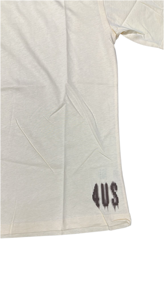 T-SHIRT PACIOTTI CON SCRITTA CURVA COLLETTO CUCITO