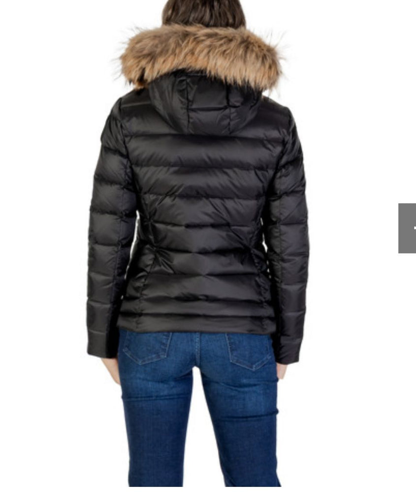 GIUBBINO BLAUER CON PELLICCIA E LOGO BRILLANTINATO