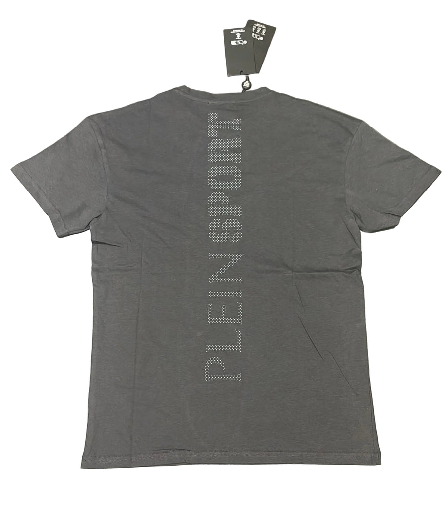 T-SHIRT PLEIN SPORT CON LOGO LATO CUORE CERCHIATO E SCRITTA RETRO VERTICALE