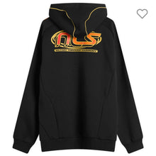 Carica l'immagine nel visualizzatore di Gallery, TUTA COMPLETA ADIDAS X ARSENAL CON RIGHE ORO E ARANCIO , SENZA ZIP E CAPPUCCIO