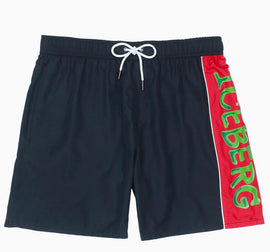 COSTUME ICEBERG CON FASCIA LATERALE COLORATA E SCRITTA