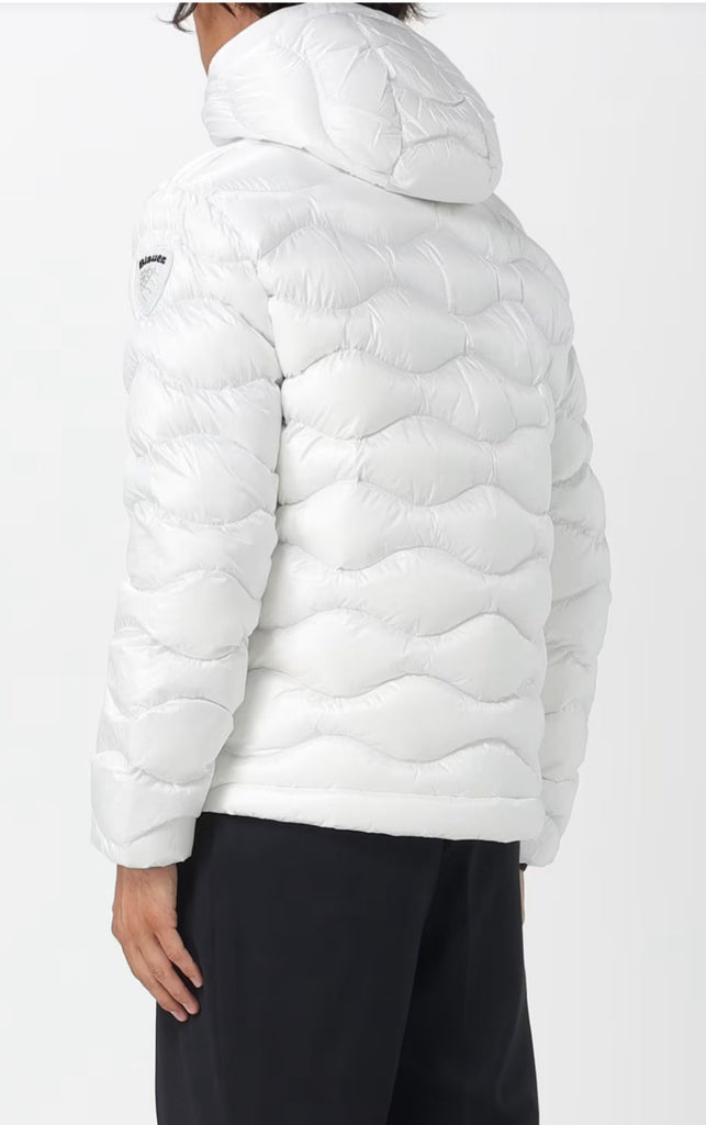 GIUBBINO BLAUER A ONDA CON LOGO BIANCO E TASCA LATO CUORE