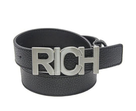 CINTURA RICHMOND CON SCRITTA ARGENTO SULLA CHIUSURA