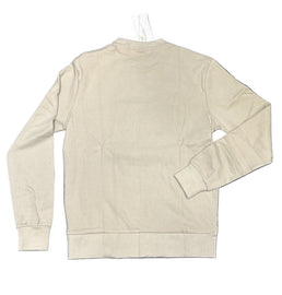 FELPA CALVIN KLEIN UOMO , COTONE, CON LOGO CENTRALE GRANDE PELUCHE GRIGIO