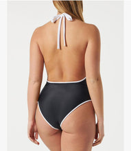 Carica l&#39;immagine nel visualizzatore di Gallery, COSTUME BLAUER INTERNO CON LOGO CENTRALE STAMPATO E DETTAGLI BIANCHI