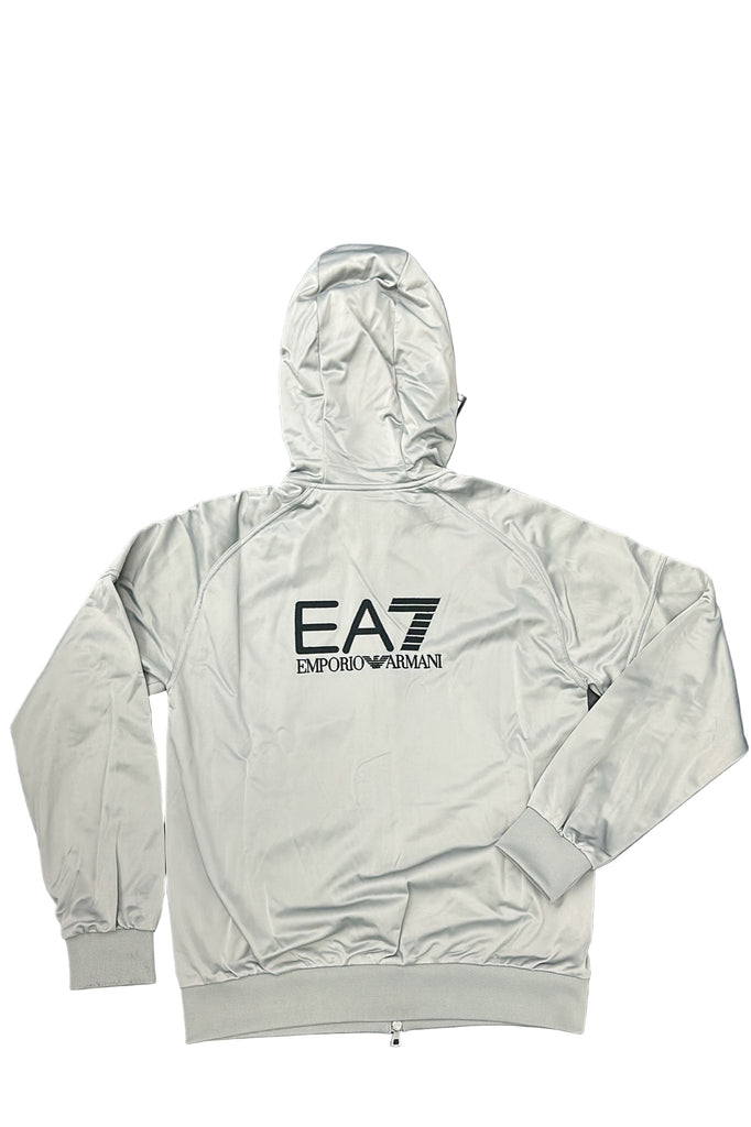 TUTA COMPLETA EA7 UOMO ACETATA CON CAPPUCCIO E LOGO RIQUADRO LATO CUORE