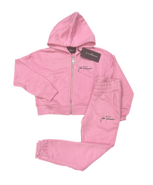 TUTA COMPLETA RICHMOND BIMBA GARZATA CON CAPPUCCIO E ZIP E SCRITTA LATO CUORE