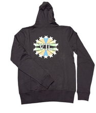 Carica l&#39;immagine nel visualizzatore di Gallery, FELPA VTL CON LOGO LATO CUORE E RESTRO STELLE CERCHIATO