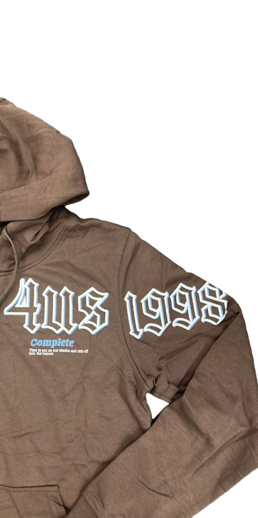 FELPA PACIOTTI UNISEX COTONE  CON CAPPUCCIO E SCRIITA DAL PETTO ALLA MANICA STAMPATA