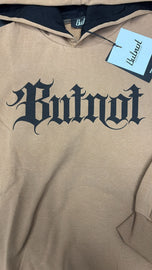 FELPA BUTNOT UNISEX FELPATA , CON CAPPUCCIO E SCRITTA CENTRALE