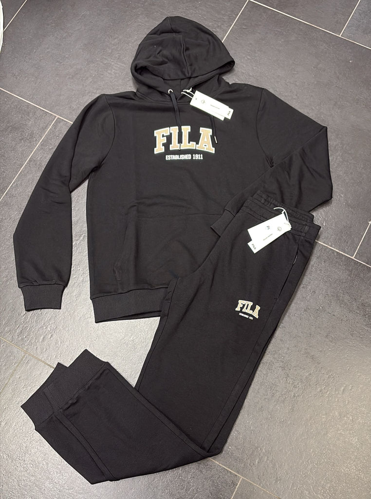 TUTA COMPLETA FILA CON CAPPUCCIO E SCRITTA CENTRALE BEIGE