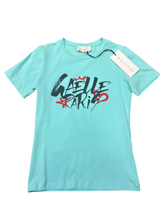 Carica l&#39;immagine nel visualizzatore di Gallery, T-SHIRT GAELLE SCRITTA GRAFFIATA CENTRALE NERA