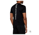 T-SHIRT ARMANI LOGO LATO CUORE E SCRITTA LUNGO SCHIENA BIANCA