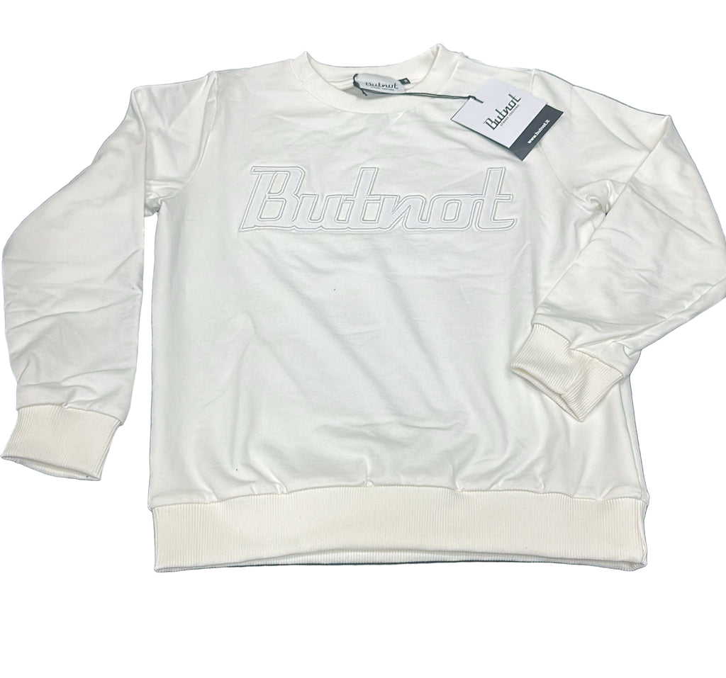 FELPA BUTNOT UNISEX FELPATA , GIROCOLLO , CON SCRITTA RIALZATA CENTRALE