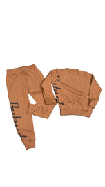 TUTA COMPLETA BUTNOT BAMBINA FELPATA CON SCRITTA LATERALE GIROCOLLO BASIC