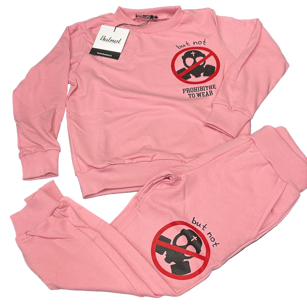 TUTA COMPLETA BUTNOT BAMBINA FELPATO CON DIVIETO SULLA GAMBA