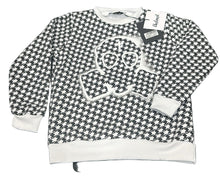 Carica l'immagine nel visualizzatore di Gallery, FELPA BUTNOT BAMBINO FELPATA TESCHIO BIANCO CENTRALE STAMPA ROMBI