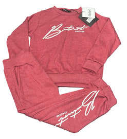 TUTA COMPLETA BUTNOT BAMBINO FELPATO CONSCRITTA CORSIVO CENTRALE