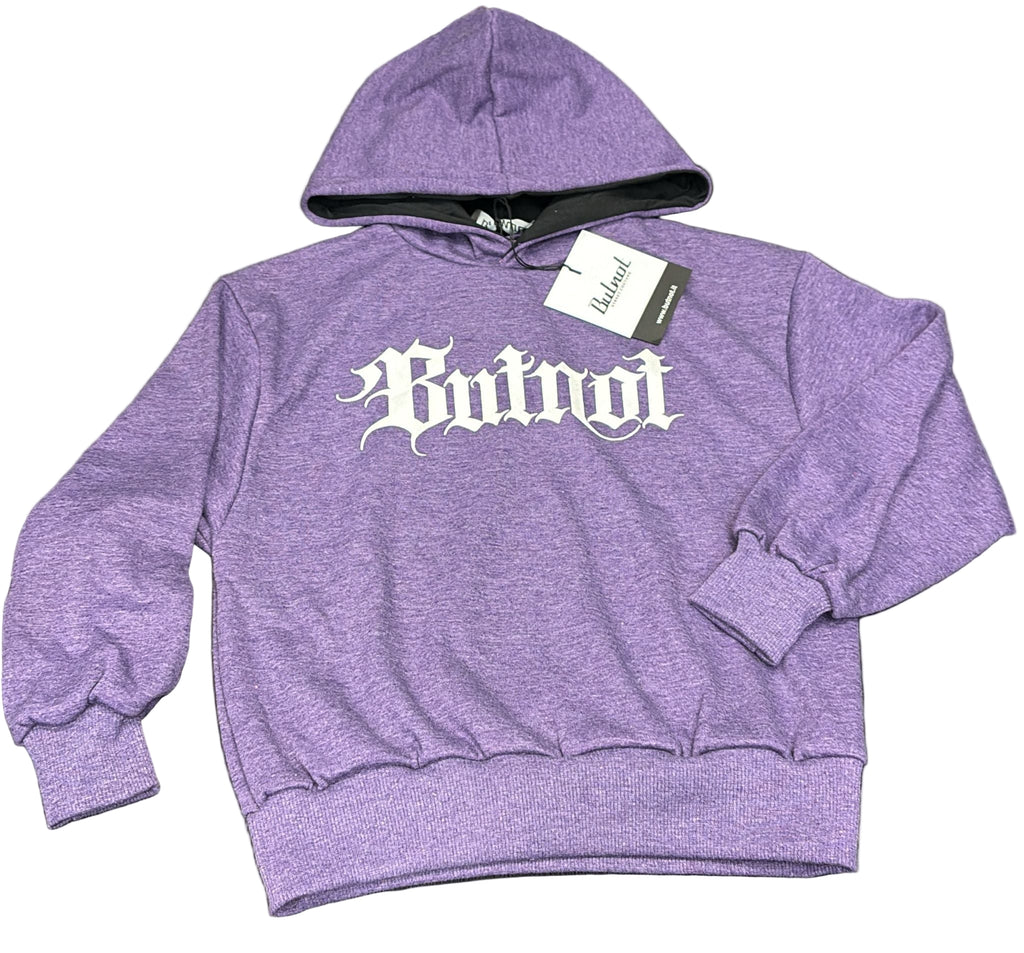 FELPA BUTNOT UNISEX FELPATA , CON CAPPUCCIO E SCRITTA CENTRALE