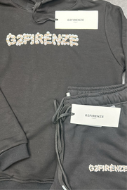 TUTA COMPLETA G2FIRENZE BIMBA SCRITTA CENTRALE STAMPATA A PERLINE