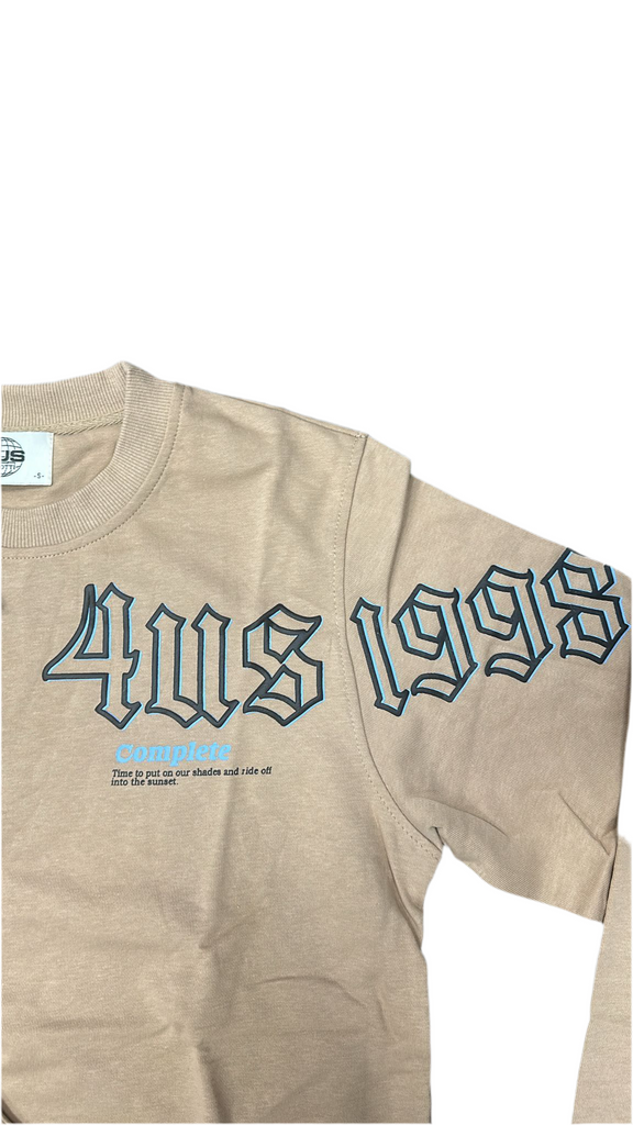 FELPA PACIOTTI UNISEX COTONE CON SIGLA 4US IN GOMMA DAL LATO CUORE ALLA SPALLA