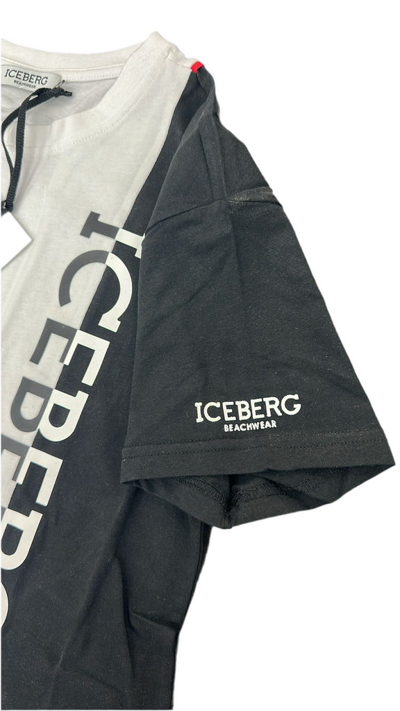 T-SHIRT ICEBERG BICOLOR BIANCO-NERO