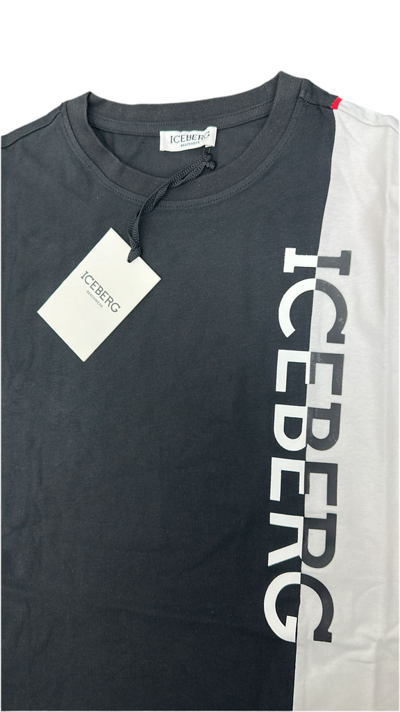 T-SHIRT ICEBERG BICOLOR NERO-BIANCO