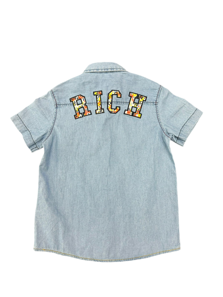 CAMICIA RICHMOND JEANS SCRITTA COLORATA RETRO