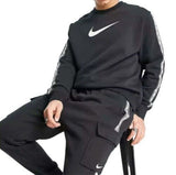 TUTA COMPLETA NIKE UOMO FELPATO CON BANDE VERDE