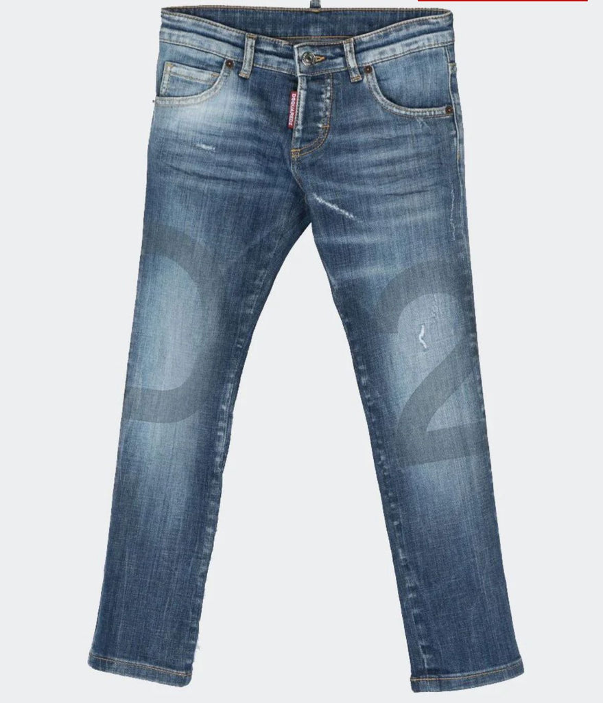 PANTALONE JEANS DSQUARED LOGO DS2 GAMBE