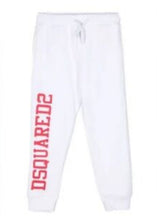 Carica l&#39;immagine nel visualizzatore di Gallery, PANTALONE DSQUARED BIMBO GARZATO  SCRITTA GAMBA VERTICALE