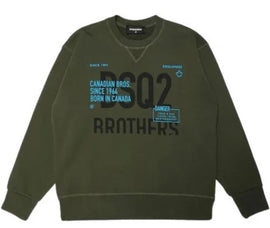 FELPA DSQUARED BAMBINO GARZATA CON SCRITTE E LOGO CENTRALE