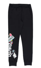 PANTALONE DSQUARED BIMBOA GARZATO  LOGO LATERALE VERTICALE MURALES