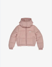 GIUBBINO FILA RAGAZZA PIUMINO CON CAPPUCCIO E LOGO LATO CUORE