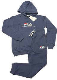 TUTA COMPLETA FILA  UNISEX COTONE CON SCRITTA CENTRALE E CAPPUCCIO