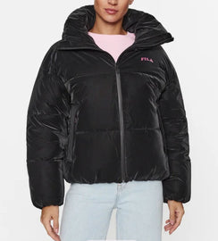 GIUBBINO FILA DONNA PIUMINO TASCHE E ZIP LOGO ROSA CUORE